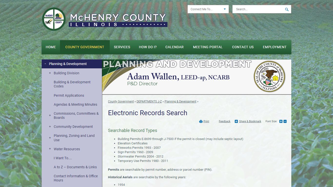 Electronic Records Search | McHenry County, IL
