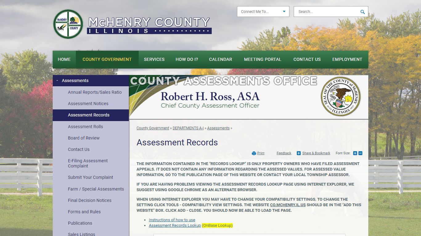 Assessment Records | McHenry County, IL