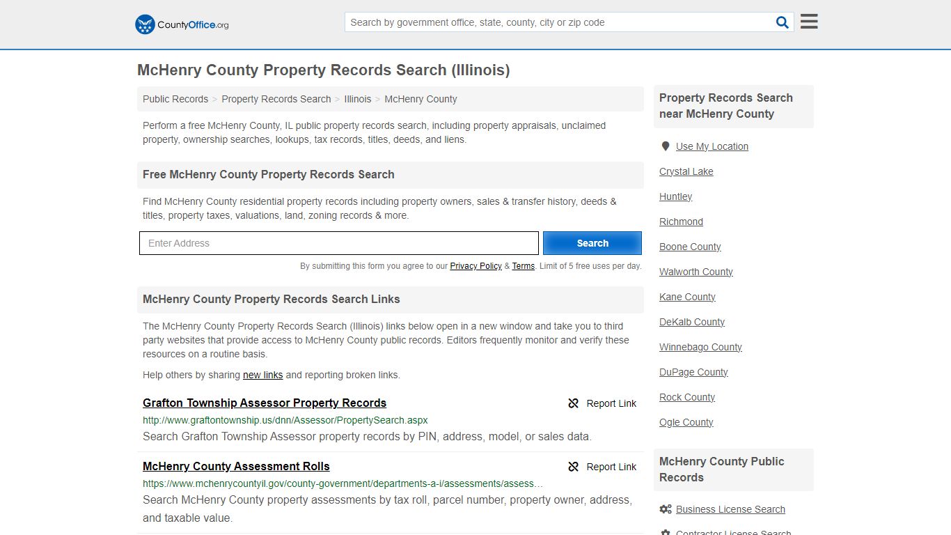 McHenry County Property Records Search (Illinois) - County Office